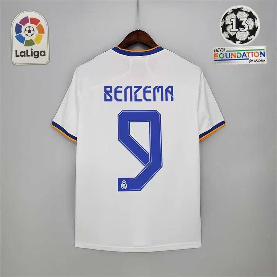 Áo Thun Bóng Đá Đội Real Madrid 2022 Cuối Cùng Benzema 9