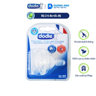 Bộ núm ti đa tốc độ Dodie cho bé từ 0 đến 6 tháng
