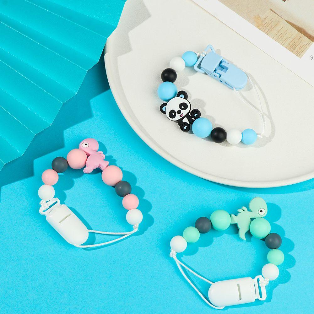 LUOL Giá Đỡ Núm Vú Giả Hình Gấu Trúc Chống Cắn Cho Bé