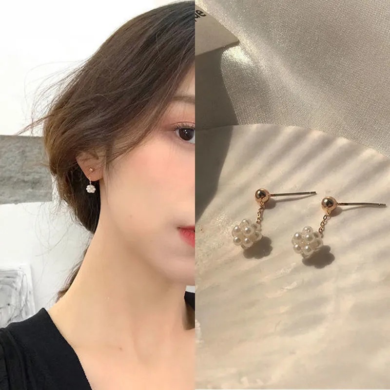 Khuyên tai MANYUE mạ bạc 925 đơn giản phong cách Hàn Quốc thời trang cho nữ với nhiều kiểu dáng tùy chọn