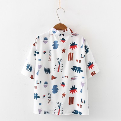 Áo Sơ Mi Voan Tay Ngắn Họa Tiết Hoa Cổ Điển Thời Trang Dễ Thương Cho Nữ | BigBuy360 - bigbuy360.vn