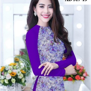 Vải áo dài in bông đều DL
