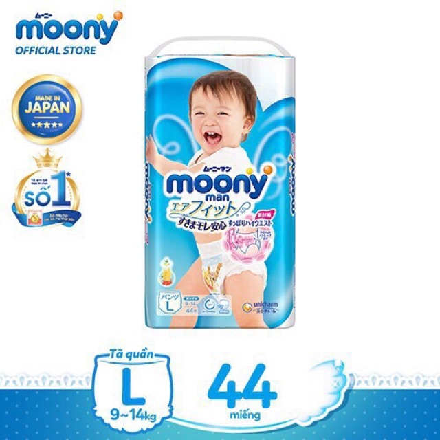 Tã/Bỉm Quần Moony Chính Hãng M58,L44