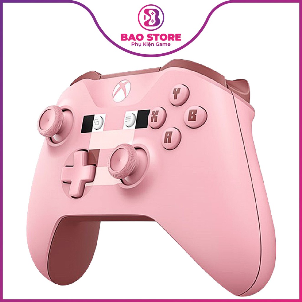 Tay cầm xbox one s chính hãng màu Minecraft Pig, tay cầm chơi game xbox đủ các tính năng ưu việt