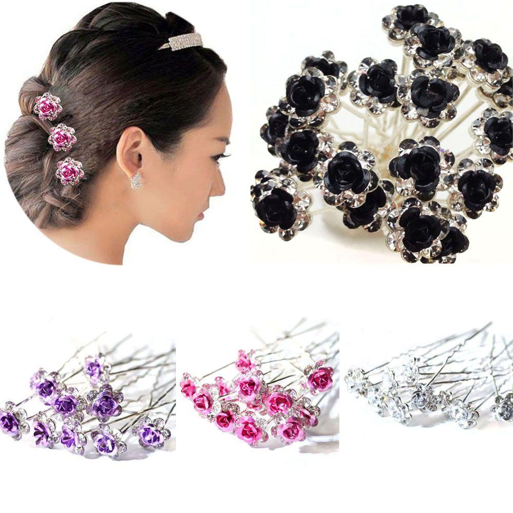 Bộ 20 Kẹp Tóc Hoa Mới|Váy Cưới Cô Dâu Sang Trọng Quý Phái