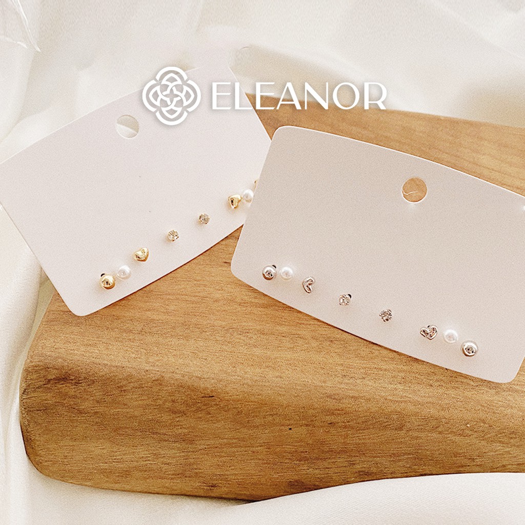 Set bông tai nữ Eleanor Accessories chuôi bạc 925 cao cấp Hàn Quốc cá tính phụ kiện thời trang xinh