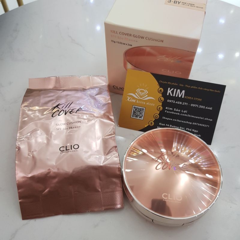 Phấn nước Clio kill cover glow cushion săn sale rẻ