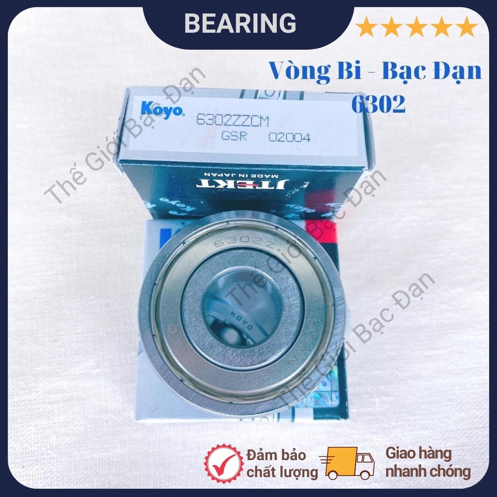 Vòng bi bạc đạn 6302 ZZCM KOYO - hàng đẹp - chất lượng cao - Thế Giới Bạc Đạn