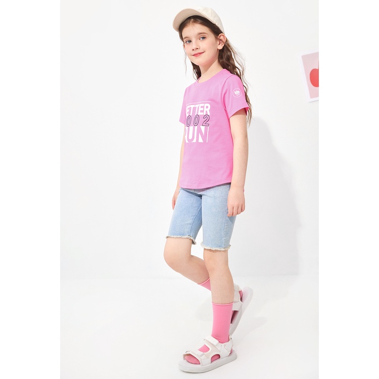 (7-16 tuổi) Áo phông thể thao bé gái màu hồng hãng BALABALA 20322111700560128