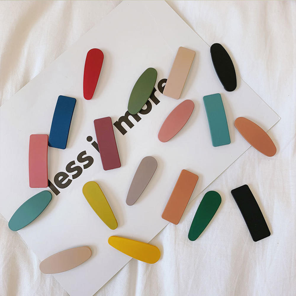 Kẹp Tóc Nữ Màu Sắc Ngọt Ngào Thiết Kế Kiểu Hình Học Xinh Xắn