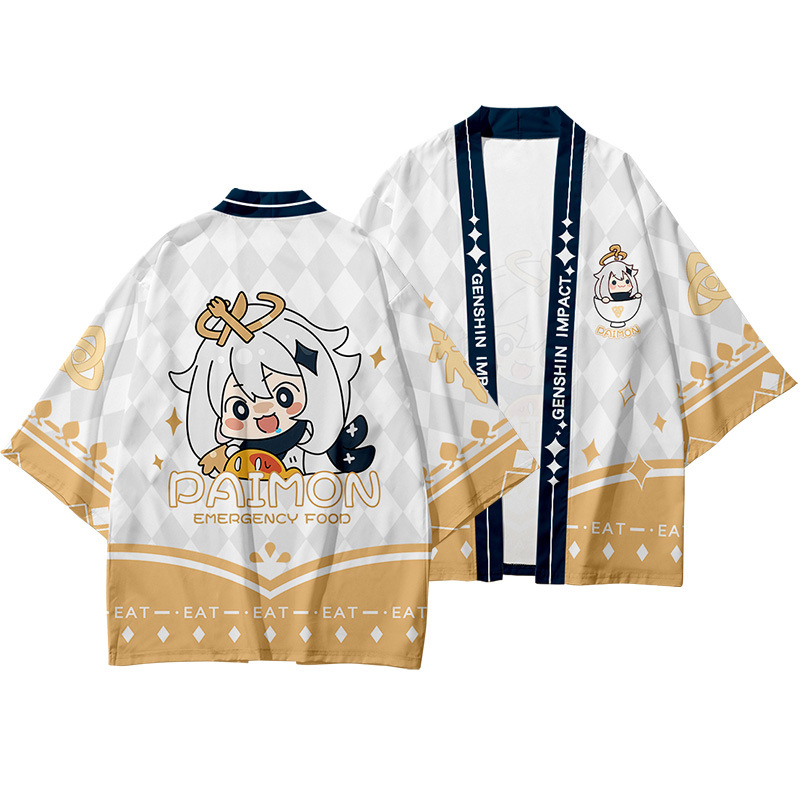 Áo khoác kimono tay ngắn in họa tiết 3D thời trang độc đáo cho nam nữ