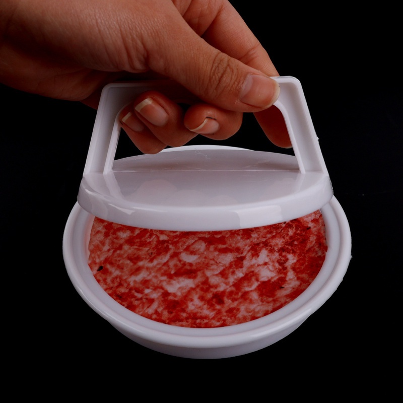 1 Bộ Khuôn Ép Thịt Hamburger Hình Tròn Bằng Nhựa Cấp Thực Phẩm Đa Năng Tiện Dụng Cho Nhà Bếp DIY