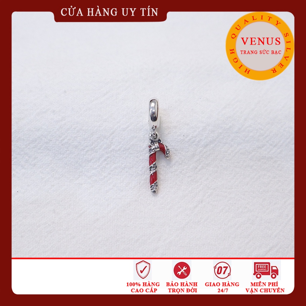 [Charm bạc 925 cao cấp] Charm treo chiếc tất đỏ- Mã sản phẩm VENUST21