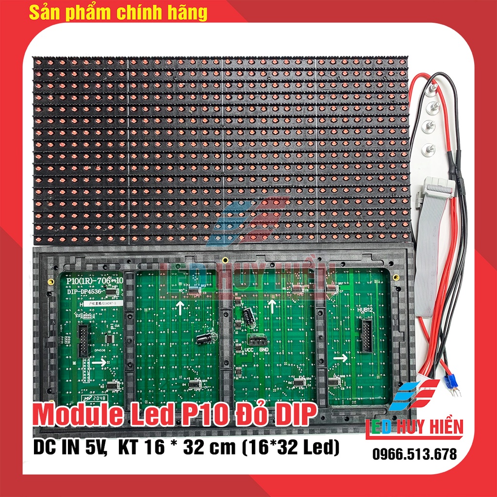 Thanh Lý chết mắt led Module led P10 màu đỏ, trắng, xanh lá, hồng led smd và dip (Chết mắt led hoặc vỡ nhựa)