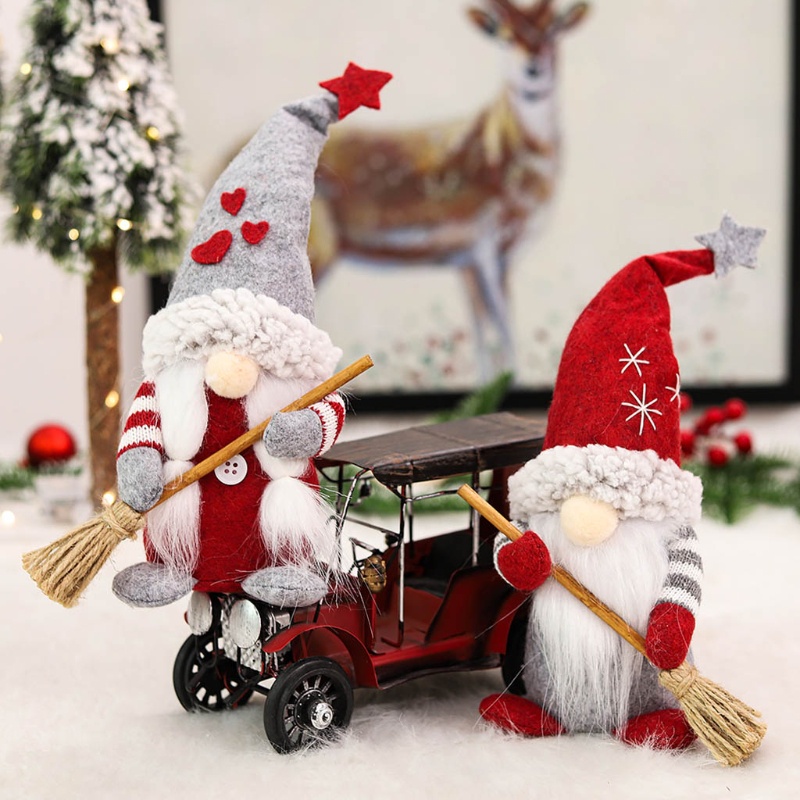 Yu Sáng Tạo Đứng Xmas Lùn Gnome Quét Gnome Gnome Với Chổi Hình Decora