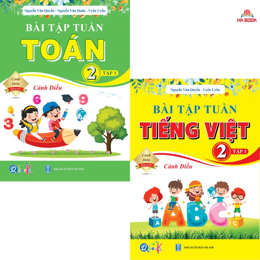 Sách - Combo Bài Tập Tuần Toán và Tiếng Việt Lớp 2 - Cánh Diều - Tập 1 (2 cuốn)