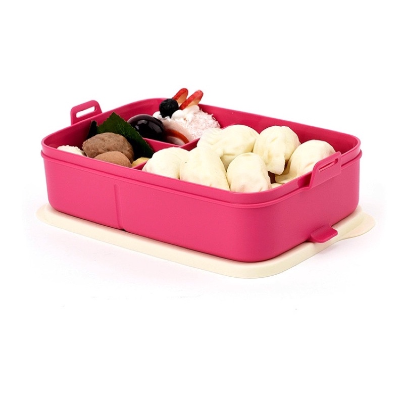 Set 2 Hộp Cơm Chia Ngăn Click To Go 900ml/hộp Chính Hãng Tupperware - Phù Hợp Cho Dân Văn Phòng