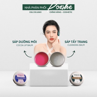 COMBO Son Dưỡng Hồng Môi Posshe 5g + Sáp Tẩy Trang Môi Posshe 5g