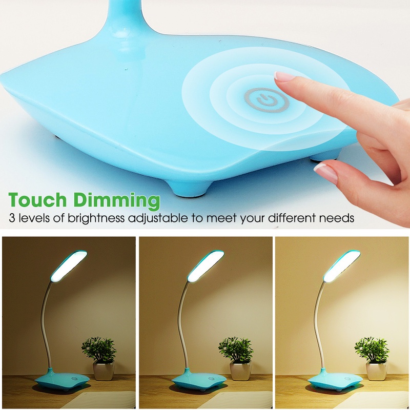 Đèn LED Để Bàn Có Thể Xoay 360 Độ Sạc USB Tiện Dụng