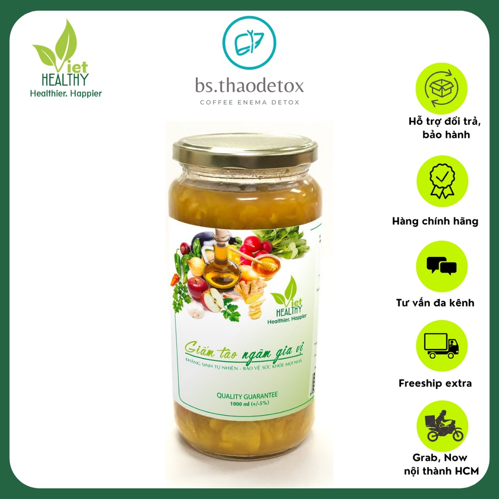 Kháng Sinh Tự Nhiên Viethealthy 1 lít dùng cho trẻ em, người lớn tăng sức đề kháng