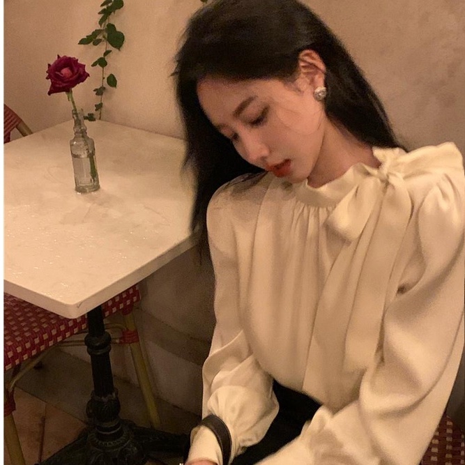 [MURIOKI] Áo Sơ Mi Tay Dài Phong Cách Thời Trang Pháp Mới 2022 Dành Cho Nữ