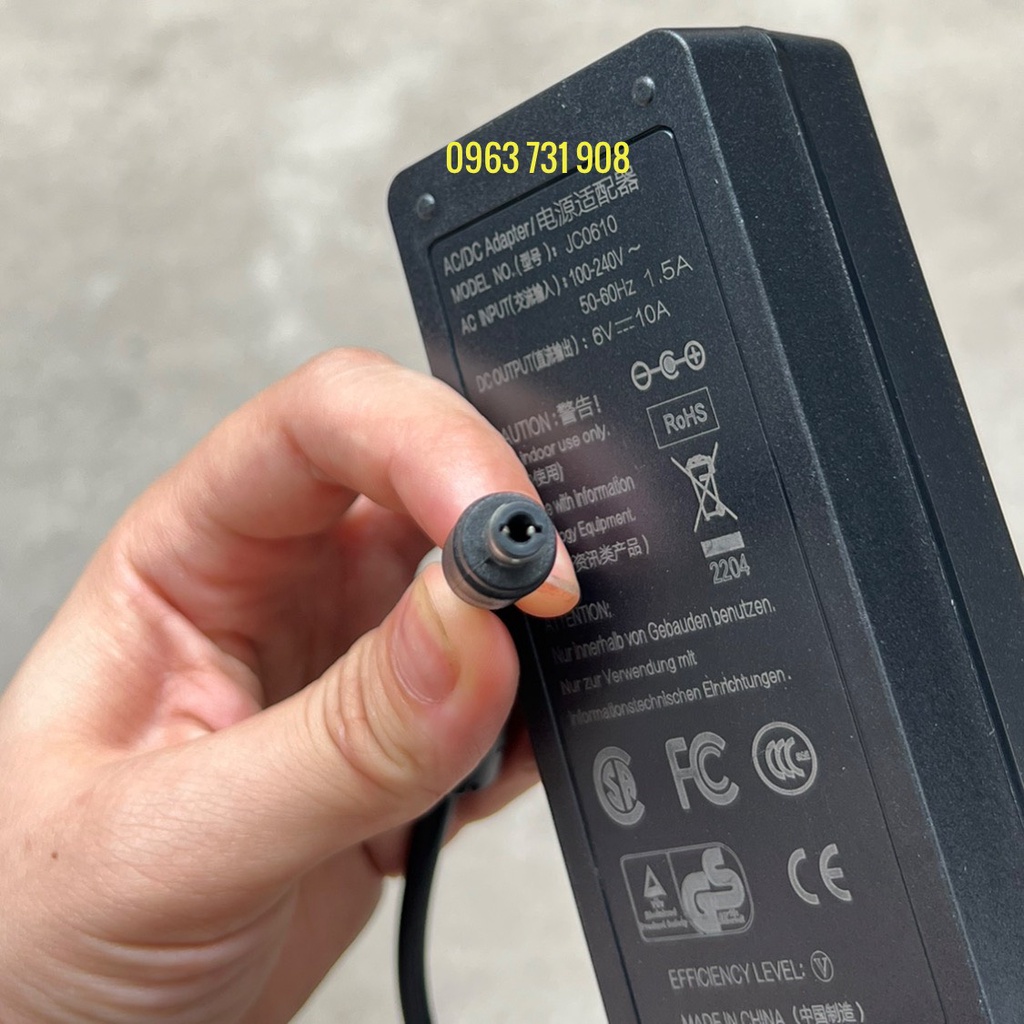 Nguồn Adapter 6v 10a Cho Máy Kích Sóng Di Động bảo hành 12 tháng