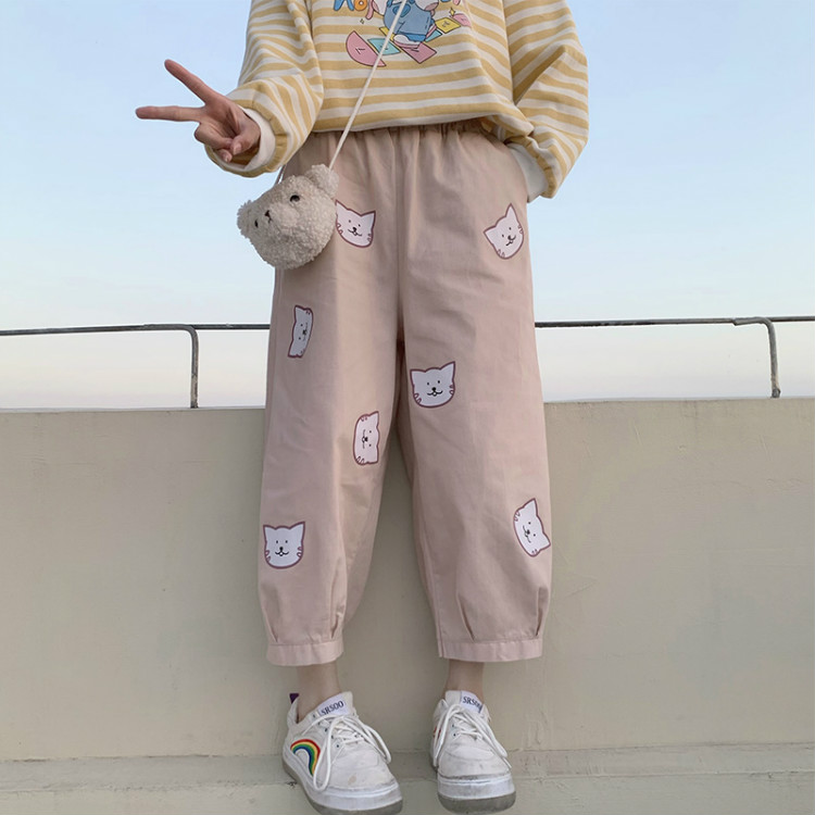 Quần Dài Dáng Rộng In Hoạt Hình Dễ Thương Thời Trang Cho Nữ | BigBuy360 - bigbuy360.vn