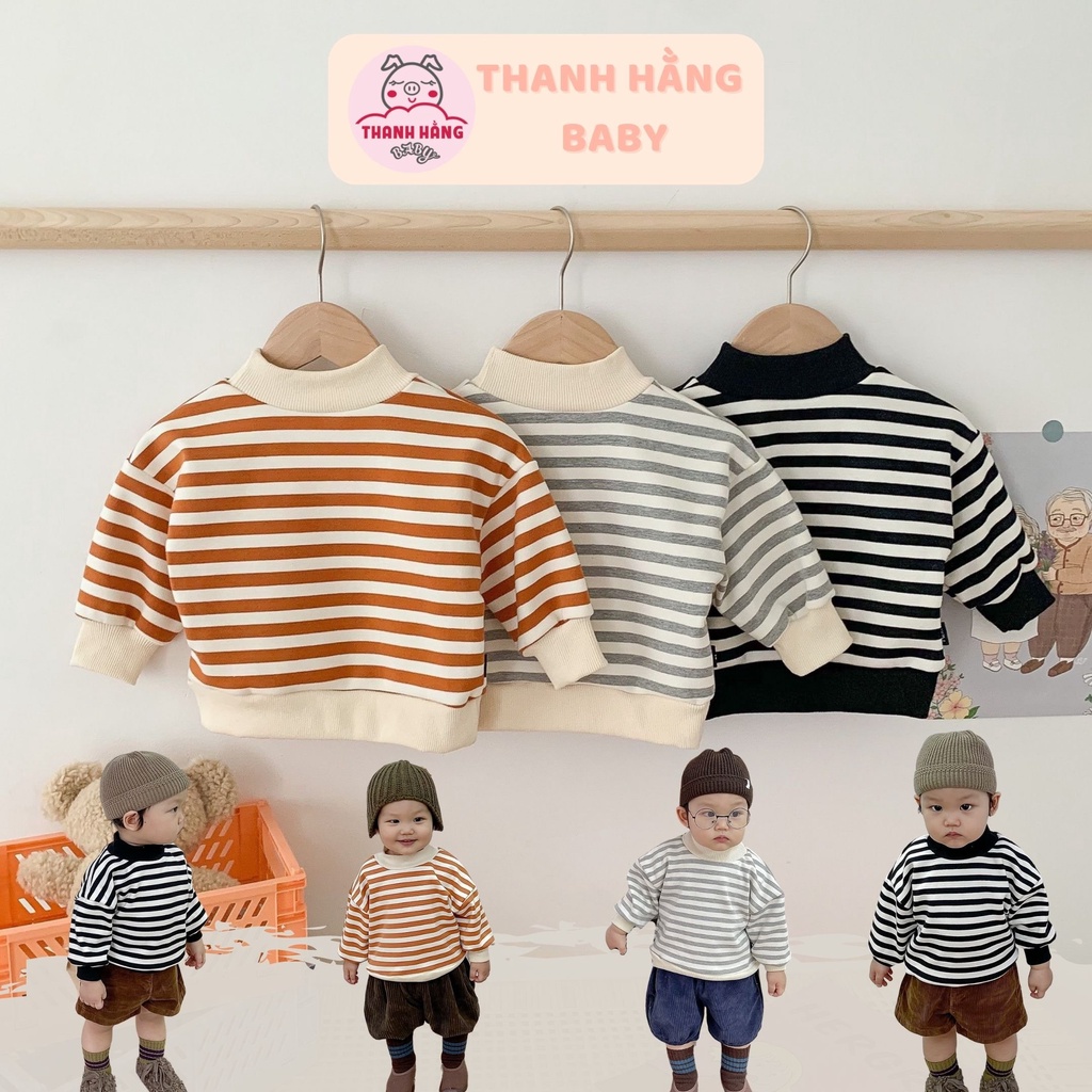 Áo Thu Đông Cho Bé Trai Bé Gái , Áo Nỉ Hàn Quốc Thanh Hằng Baby 7 - 15 Kg