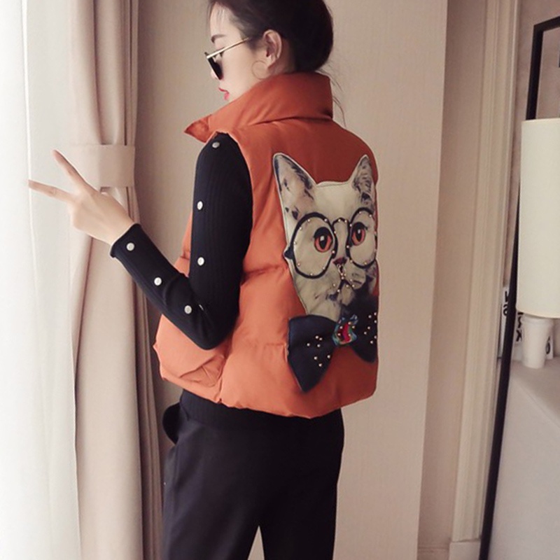 Áo khoác phao Cotton họa tiết hoạt hình thời trang thu đông 2021 cho nữ | BigBuy360 - bigbuy360.vn