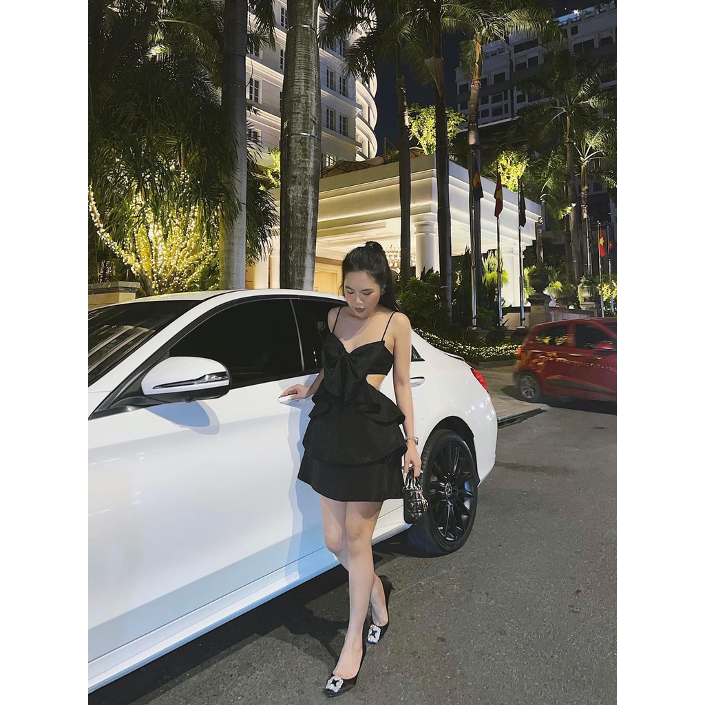 ĐẦM DÂY CUT EO 3 MÀU SANG CHẢNH - HOLIDAY DRESS