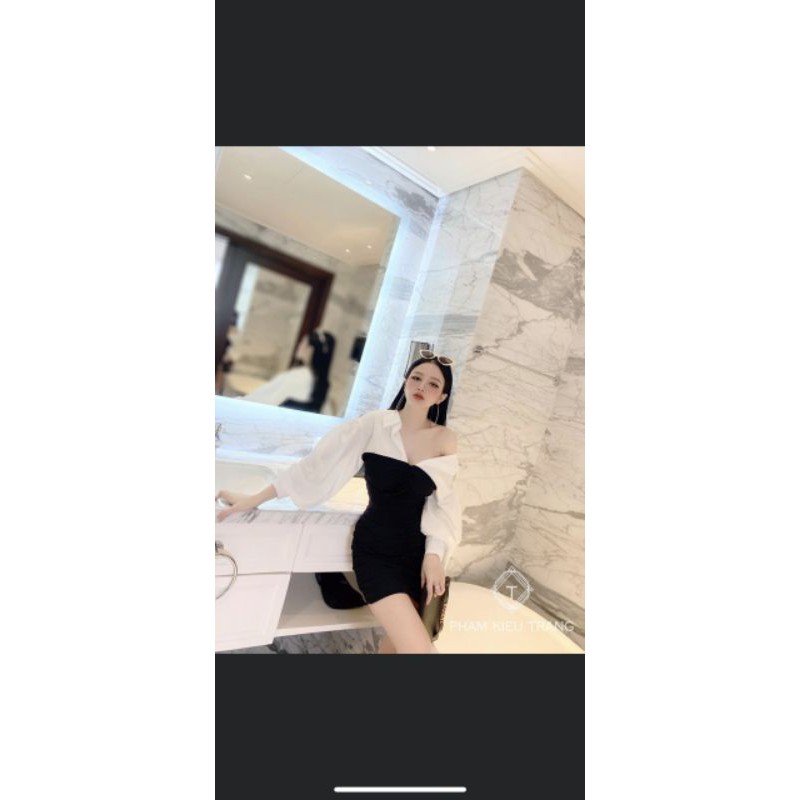 💋💋Váy_body_sơ_mi_tay_bồng_neww💥💥💥