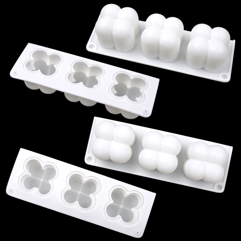 Khuôn Làm Nến Thơm Bằng Silicone Hình Khối Rubik 3D