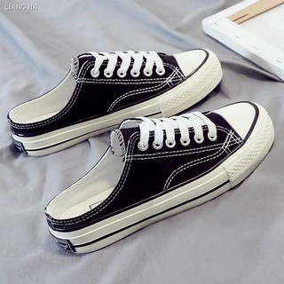 Giày Lười Nữ Vải Canvas Thời Trang Hàn 2020 1970s