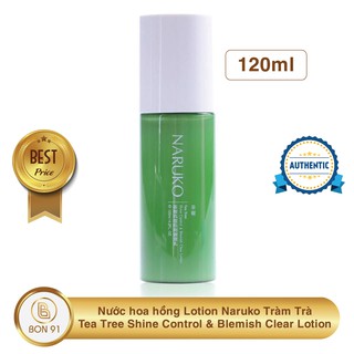 Lotion Naruko Tràm Trà Tea Tree Shine Control and Blemish Clear Lotion 120ml