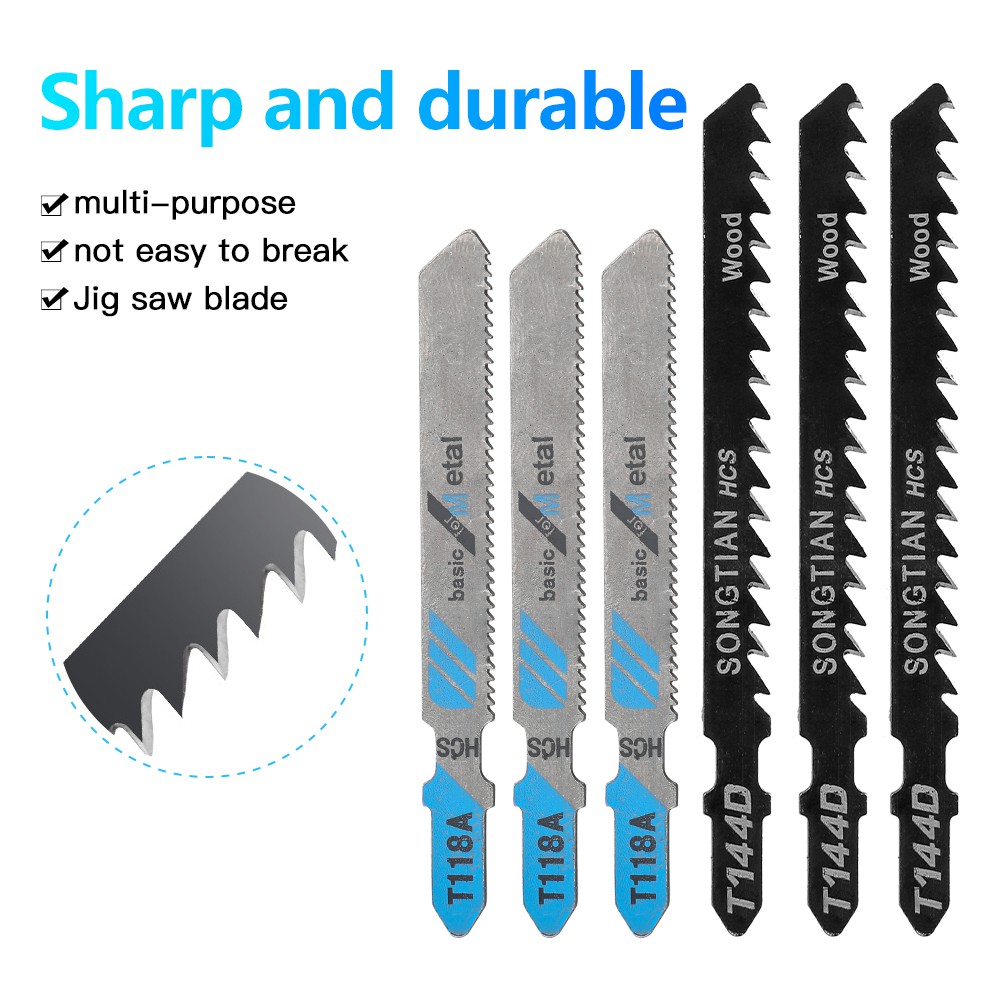 Set 5 lưỡi cưa gá EKEZ cho gỗ và sắt T118A/T144D