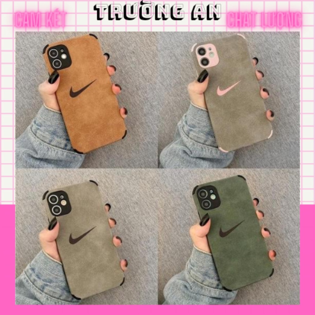 Ốp lưng iphone - ốp da lộn có in logo Nike 11/11pro/11promax/12/12pro/12promax/13/13pro/13promax