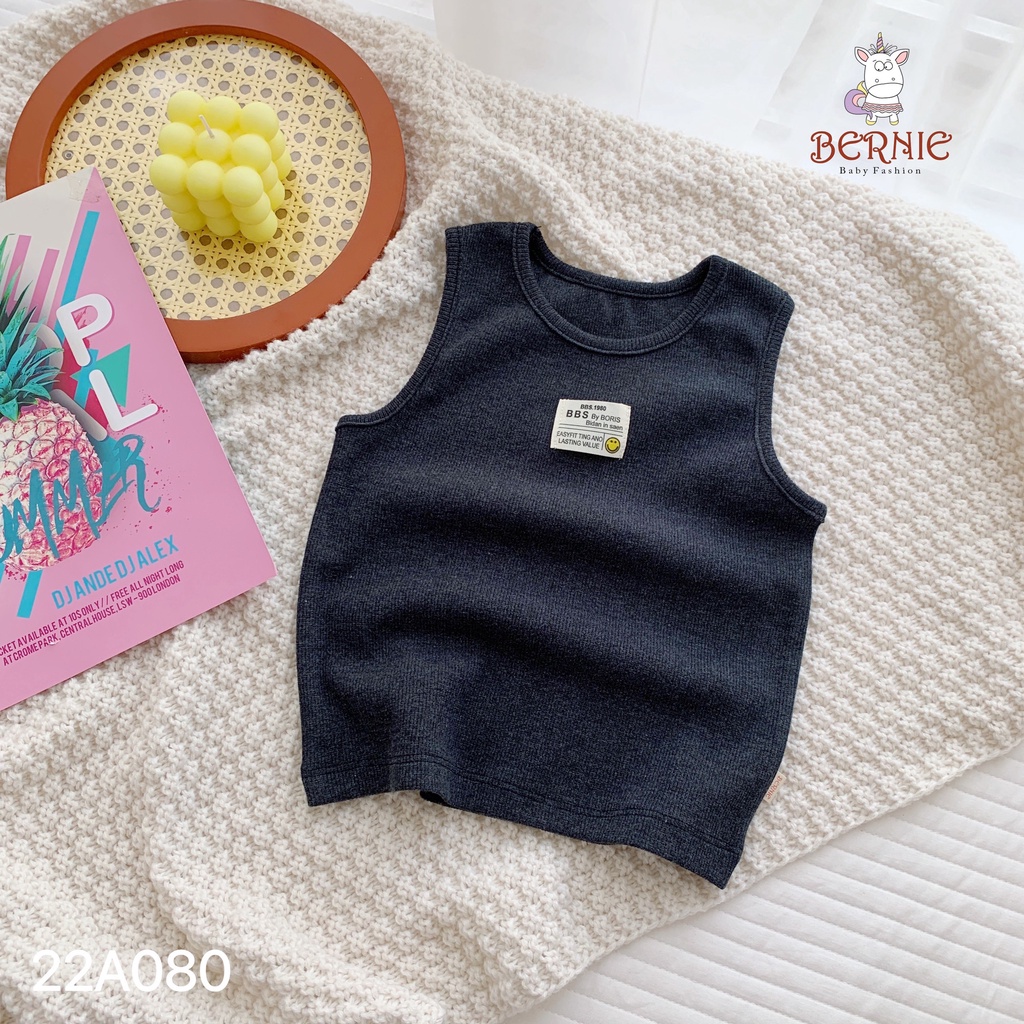 Áo ba lỗ bé trai cá tính, khoẻ khoắn, áo thun sát nách bé trai hàng  đẹp Bernie