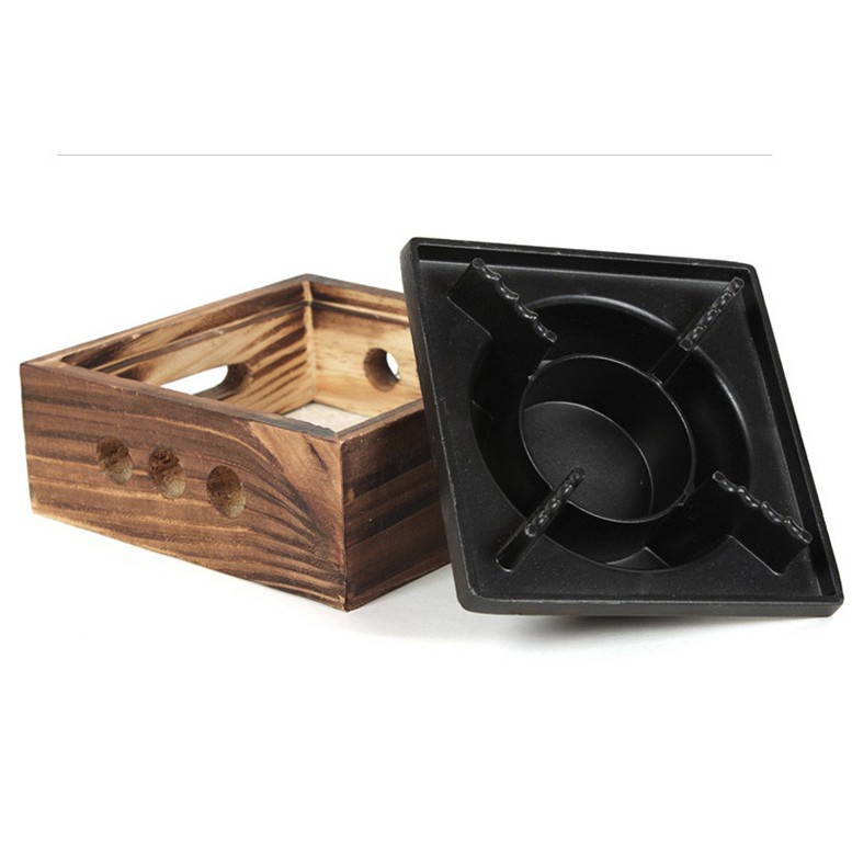 Bếp cồn gang vỏ gỗ YCY BCGG01