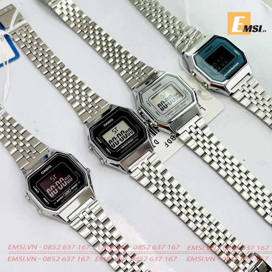 Tổng hợp Đồng hồ Casio, Đồng hồ nữ dây thép LA680 chính hãng EMSI.VN