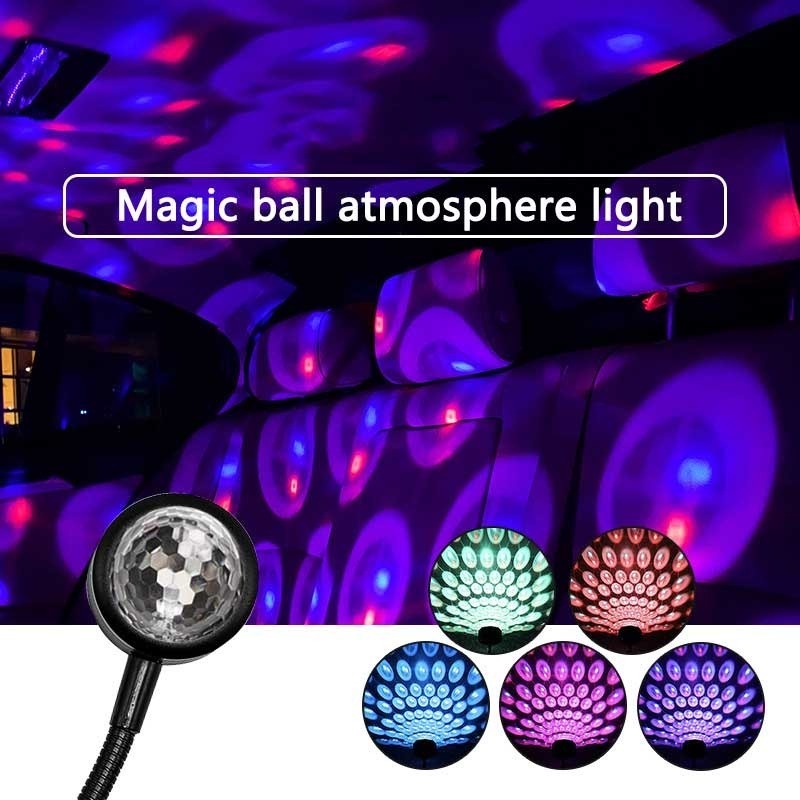 Đèn LED USB Mini Nhiều Màu Sắc Điều Khiển Bằng Giọng Nói Tiện Dụng Cho Xe Hơi