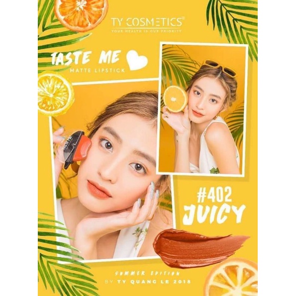 Son Bặm TY Ty  Cosmetics kèm mask nén + nước hoa mini