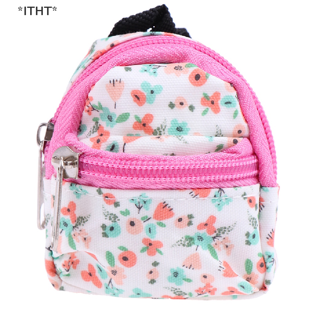 Ba Lô Đi Học Đính Hoa Xinh Xắn Cho Búp Bê Tỷ Lệ 1: 6 1: 12