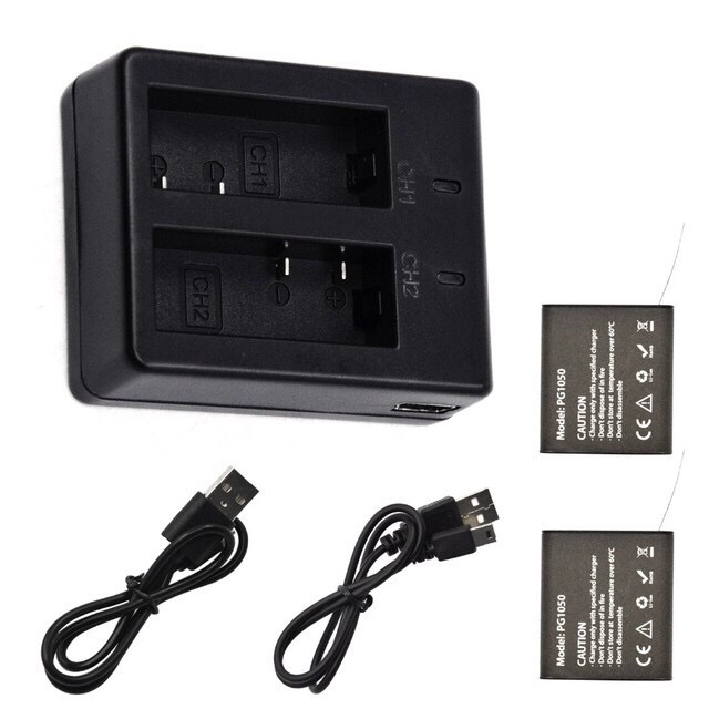 Combo doc sạc đôi dời + 2 pin cam hành trình