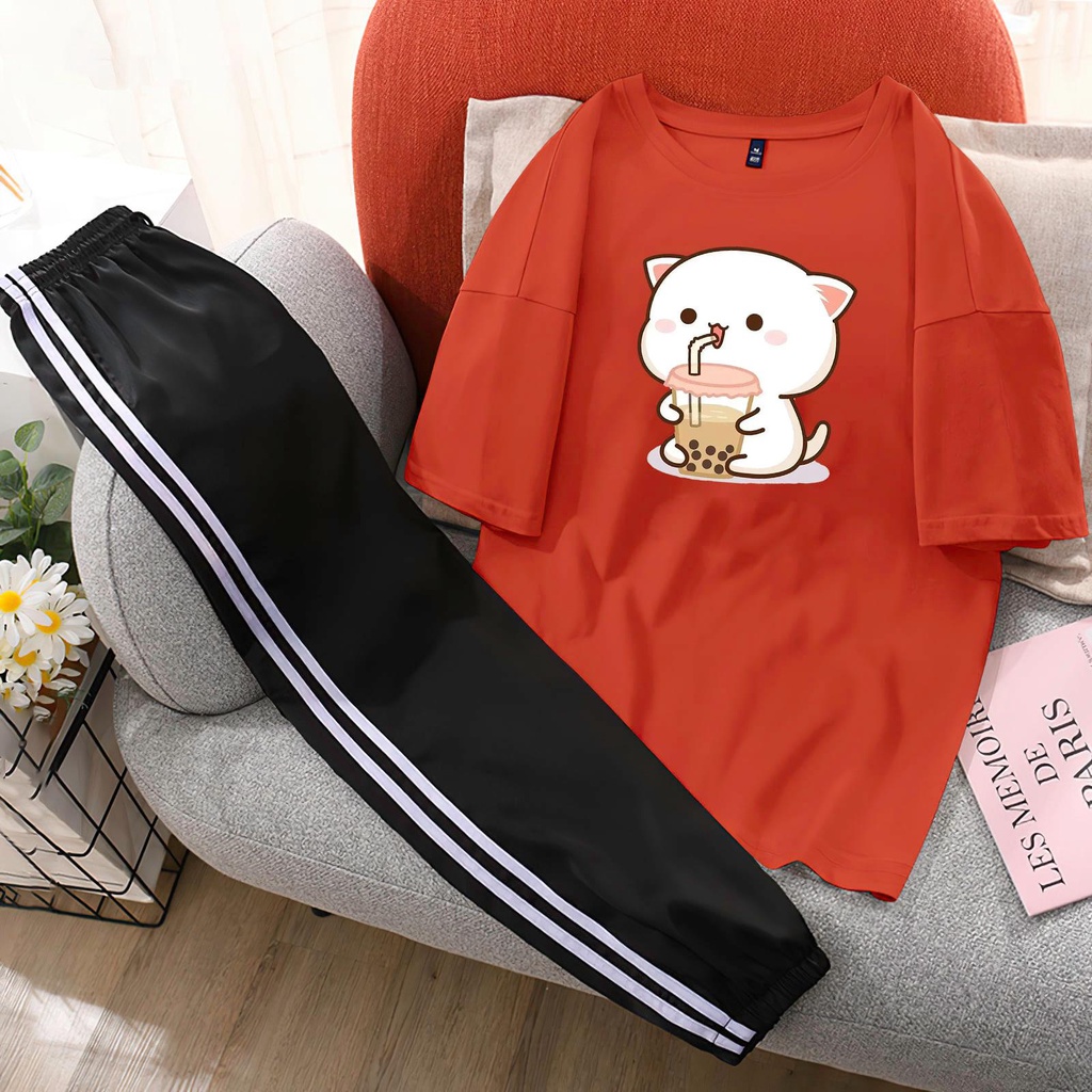 [ MÃ 02] BỘ XINH MẶC Ở NHÀ COTTON THOÁNG MÁT QUẦN THỂ THAO