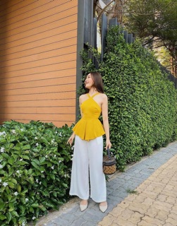 set áo yếm quần ống rộng