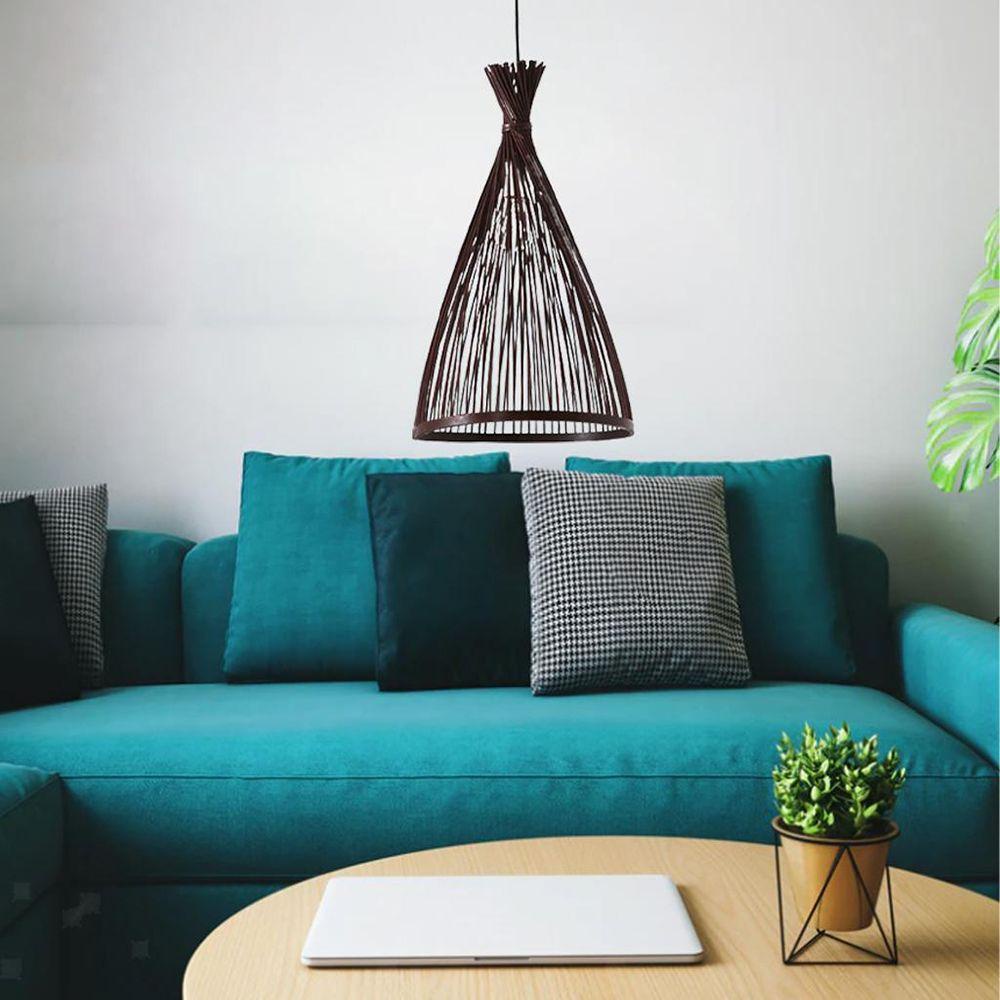 GOGOUP Đèn Treo Trần Nhà Ánh Sáng Nâu Cố Định