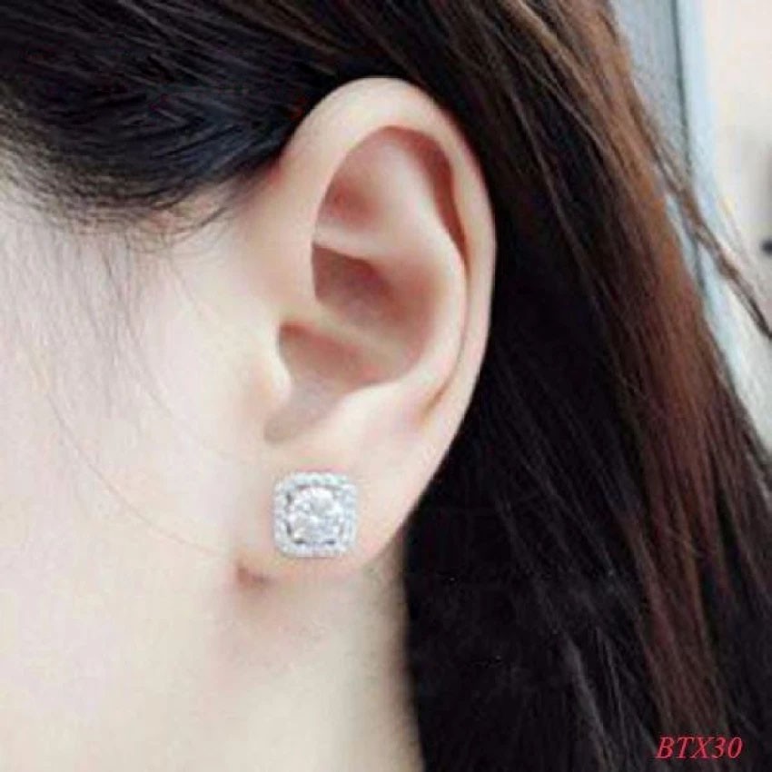 Bông Tai Bạc Nữ Vuông - Bảo Tín