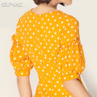 Đầm bi cổ V nơ DA928 GUMAC