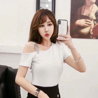Sale Áo thun nhũ cổ lệch trễ vai QC 230k -> 135k