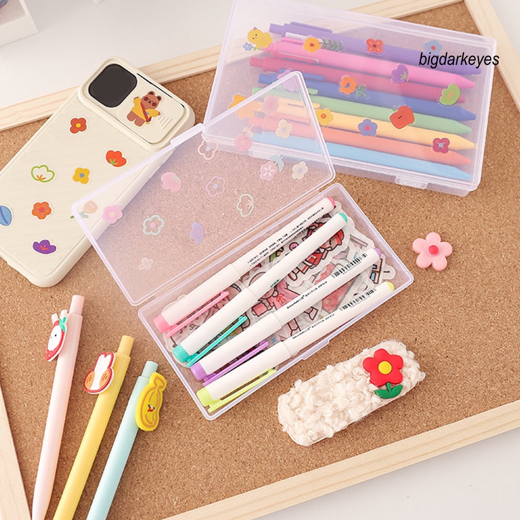 Hộp Đựng Đồ Dùng Bằng Nhựa Chống Bụi Có Nắp Đậy Tiện Dụng Cho Học Sinh